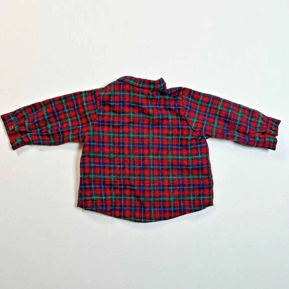 American Girl Doll EVERYDAY Plaid Long Sleeve Shirt Camping Hiking Shirt Only